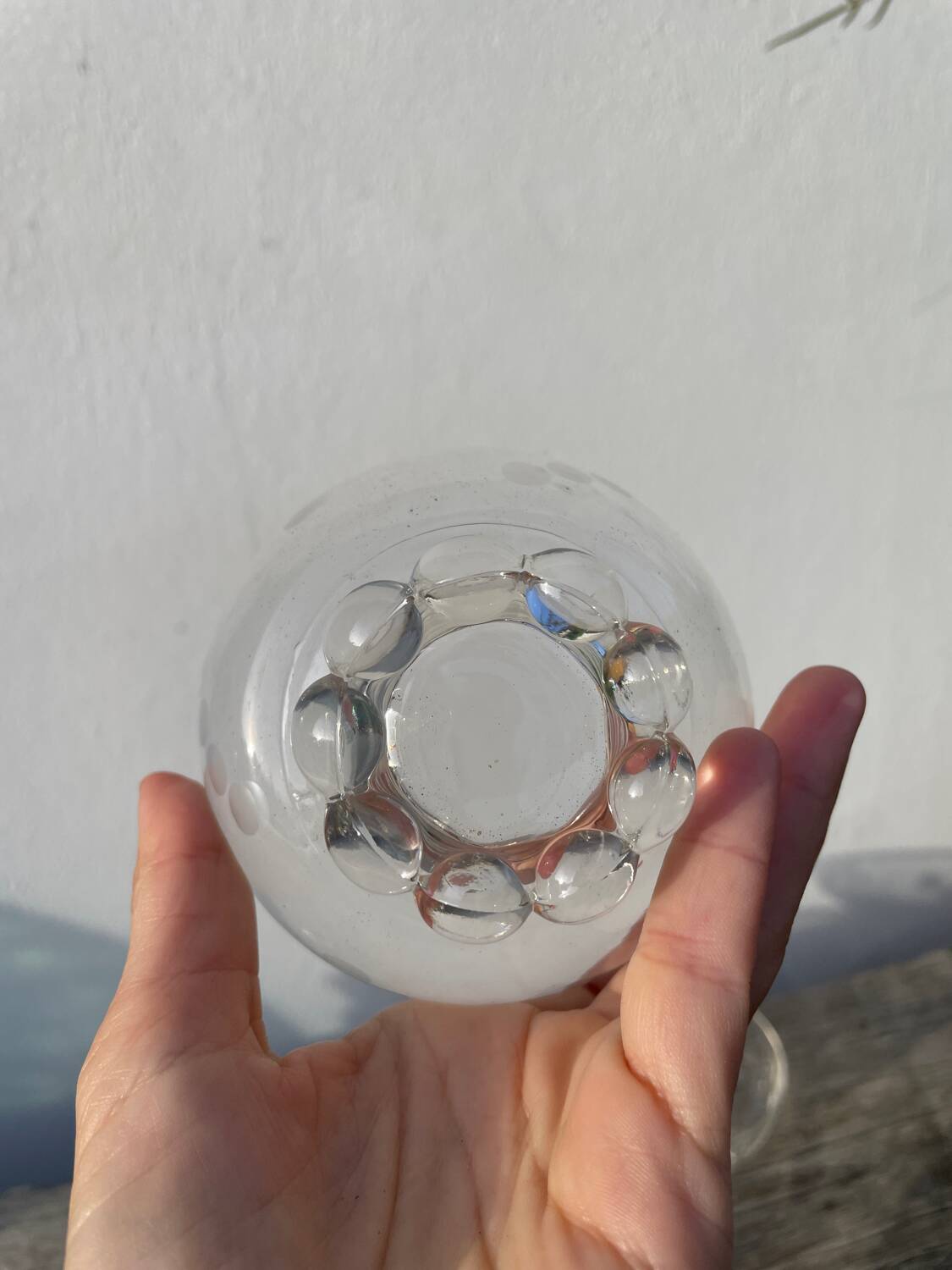 5 small ramekins in beaded and polka dot glass