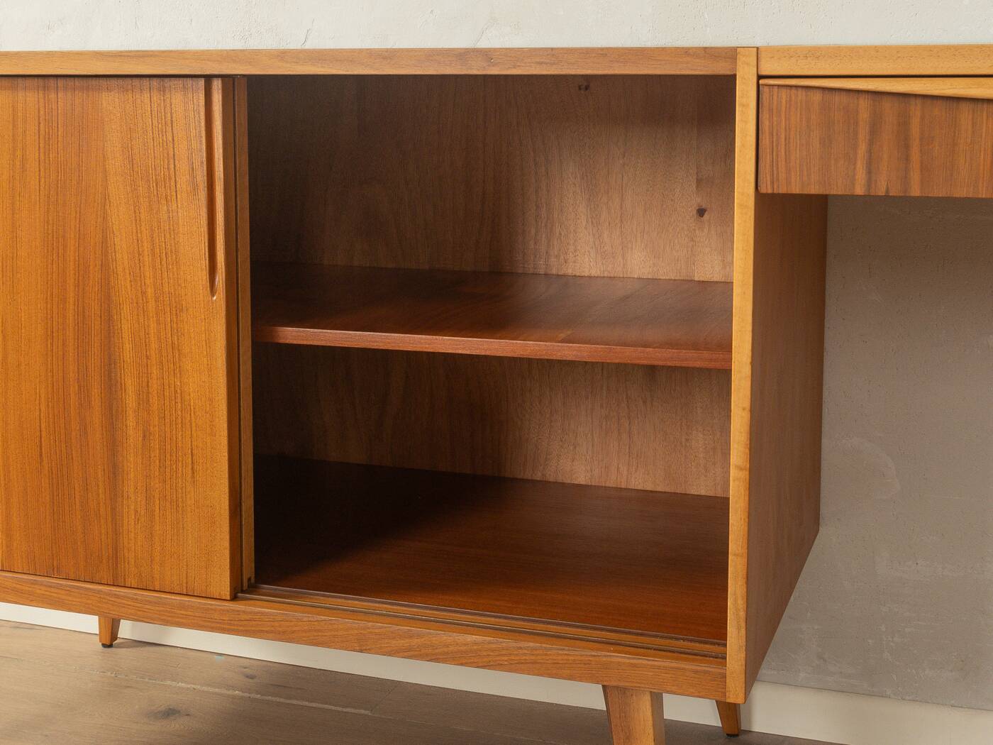 Unique partly solid sideboard in Scandinavian style from the 1950s