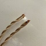 Pair of Art Deco pendant lights in molded pressed glass