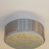Glass and aluminum ceiling lamp, 1960