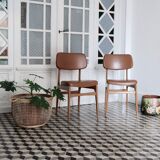 Scandinavian style chairs and wood