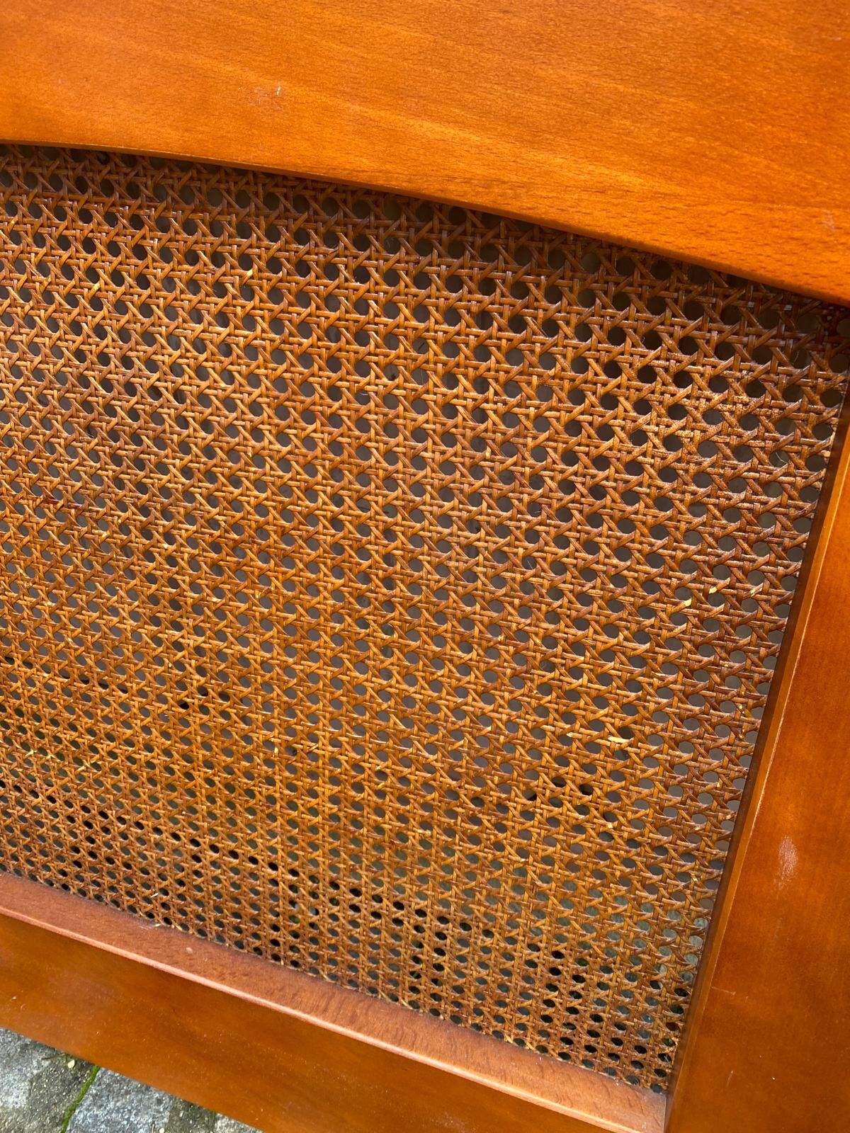 Solid wood and cane headboard 92cm