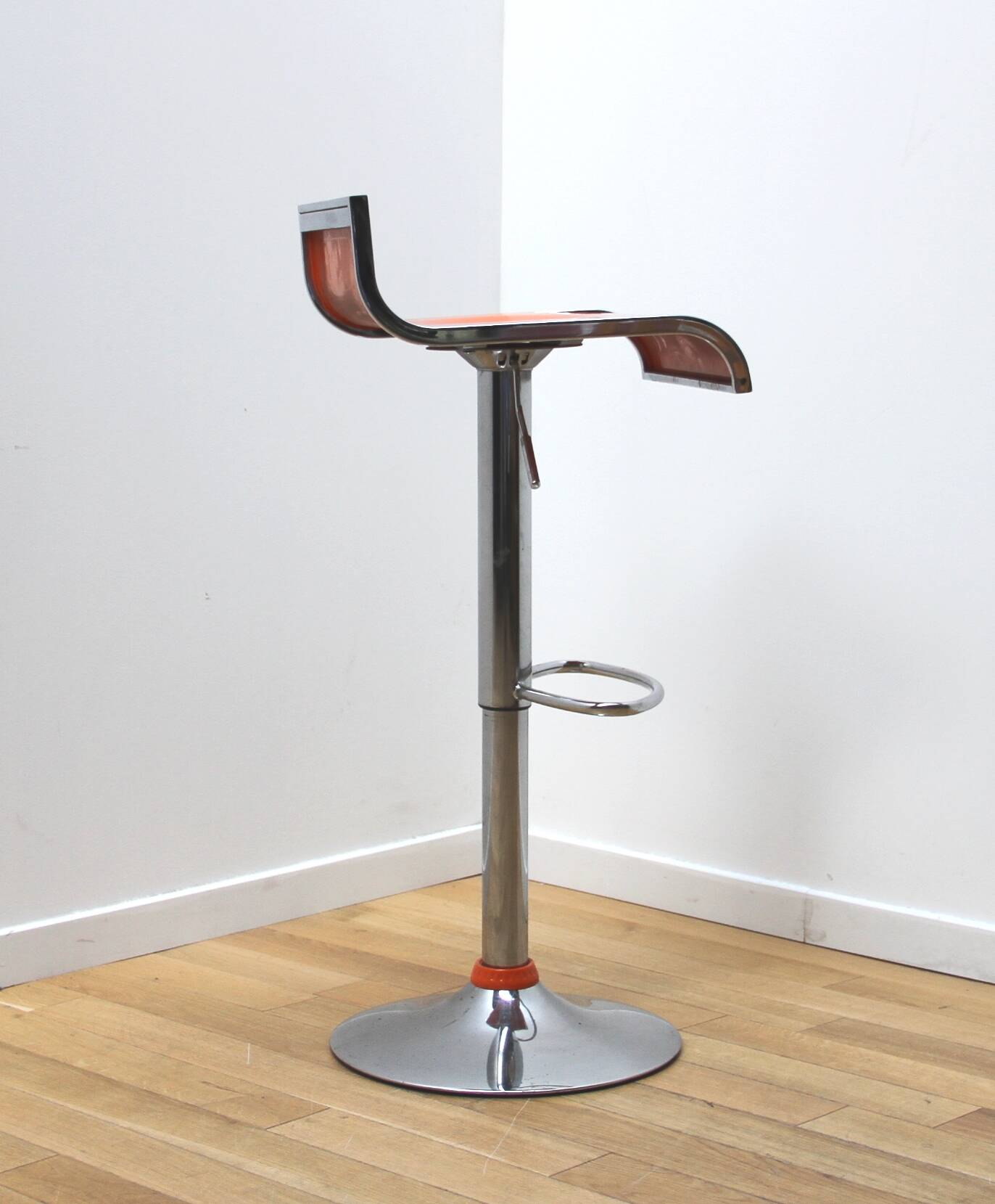 Pair of bar stools, industrial