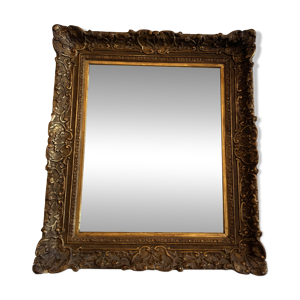 Miroir ancien style Louis - stuc