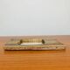 Brutalist olive wood mirror, vintage