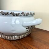 Château de Toussicourt: very important centerpiece planter in enamelled earthenware