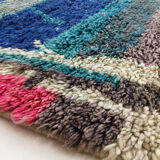 Moroccan Berber carpet boujaad brown with colorful patterns 299x193cm