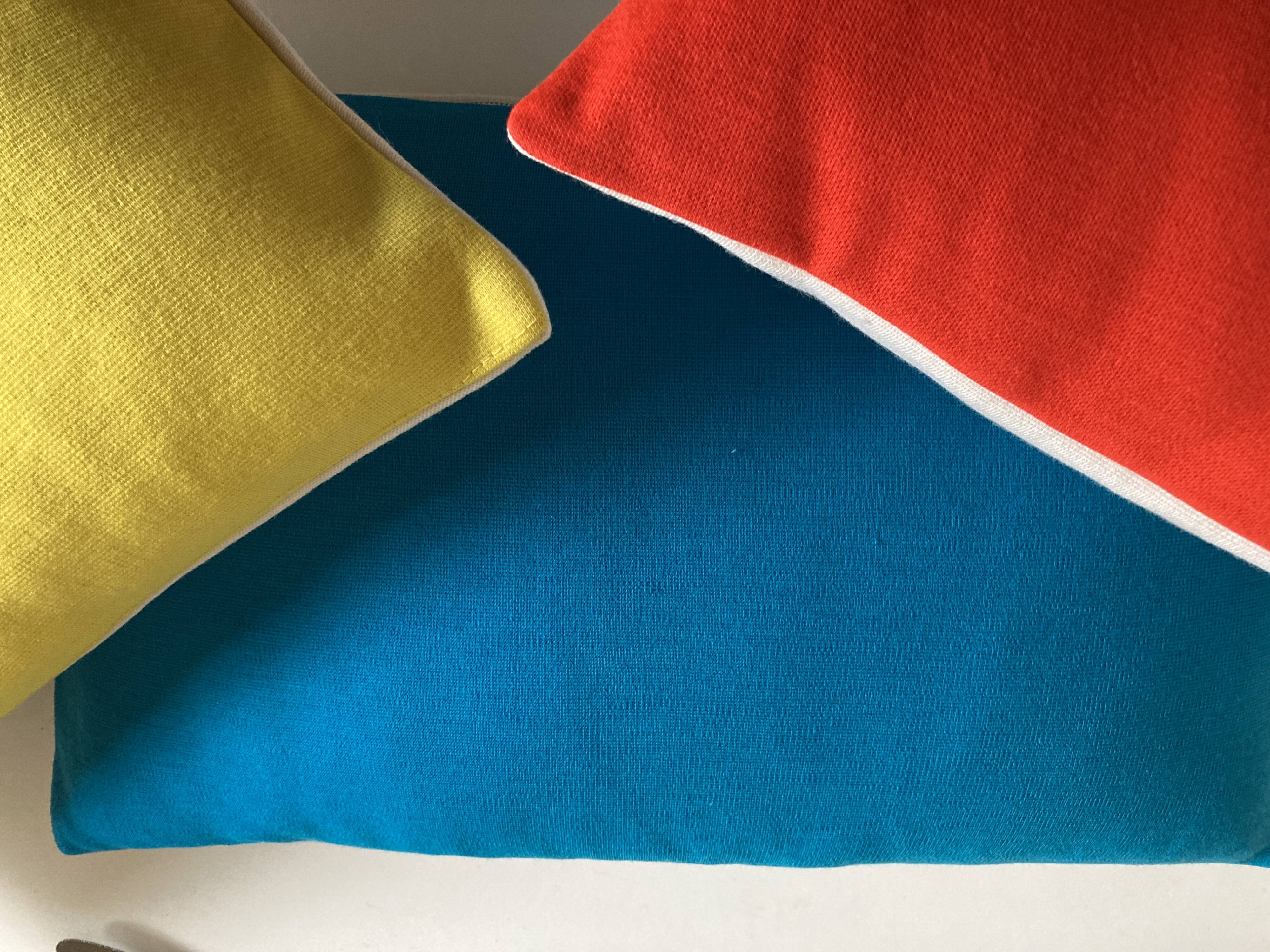 Racine space age 1960 wool jersey cushion on both sides