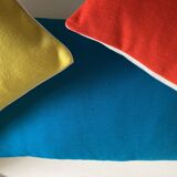 Racine space age 1960 wool jersey cushion on both sides