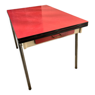 Red formica table