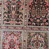 Vintage 1950s Persian Qum silk rug 72cm x 140cm