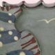 Decorative handcrafted dish – glazed earthenware, marine decor – 80s/90s
