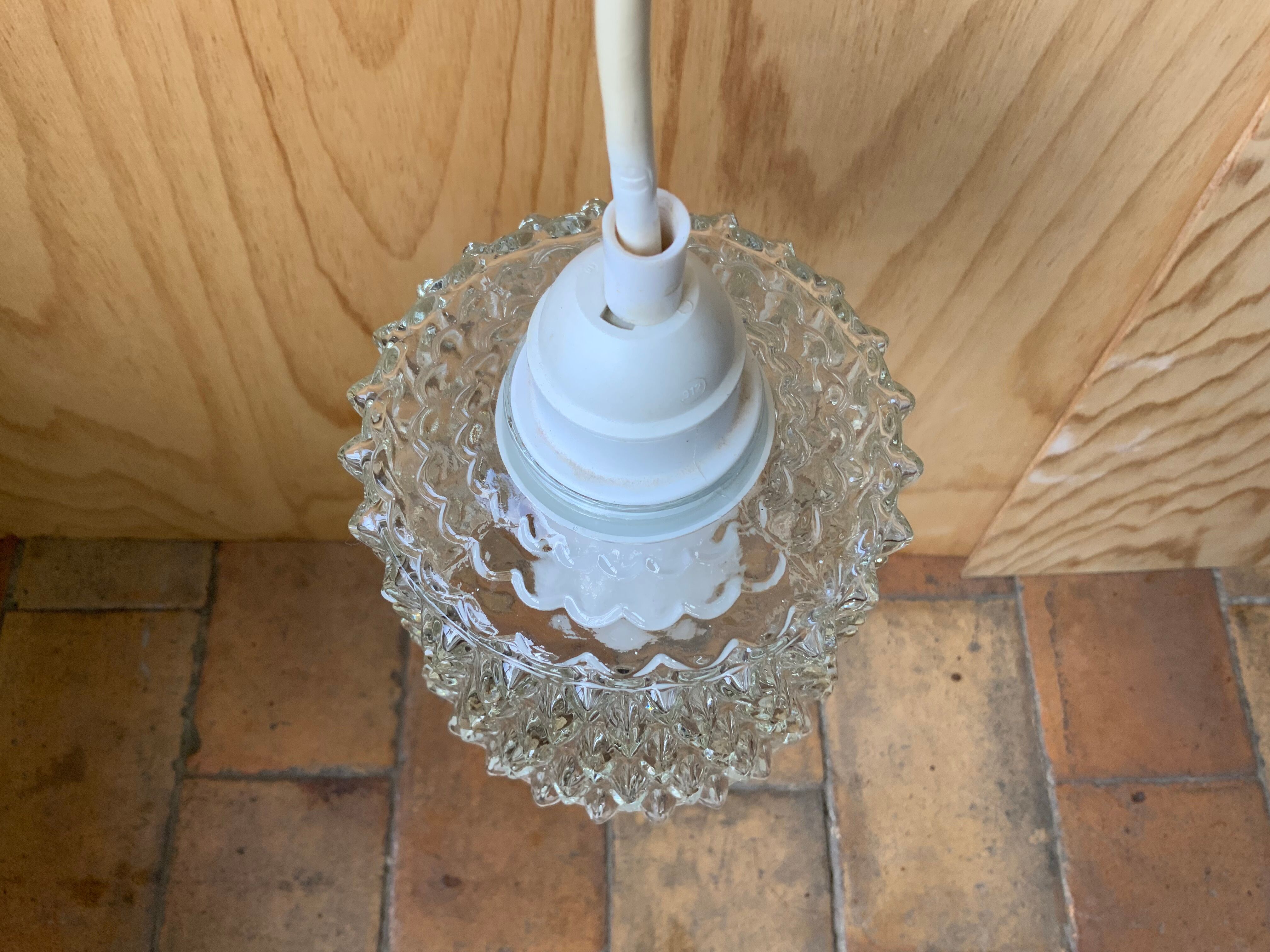Vintage glass pendant lamp