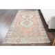 1970s Turkish Oushak Handmade Wool Cotton Orange Area Rug 127x256