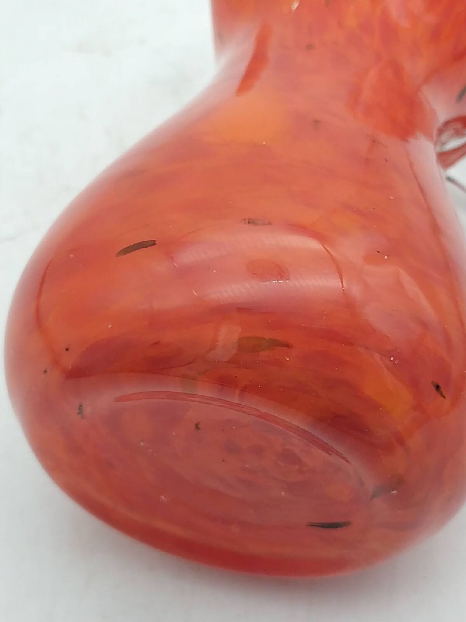 Blown glass vase.