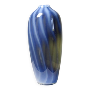 Vase vintage verre fumé