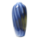 Vintage smoked glass vase lined with opaline, Murano bubble.