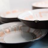Set of 8 plates, 5 desserts and 3 hollow collection Maille de Niderviller