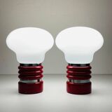 Mid-century table lamps model Bulb attributed to Enrico Tronconi, Italy 1970s, set of 2.