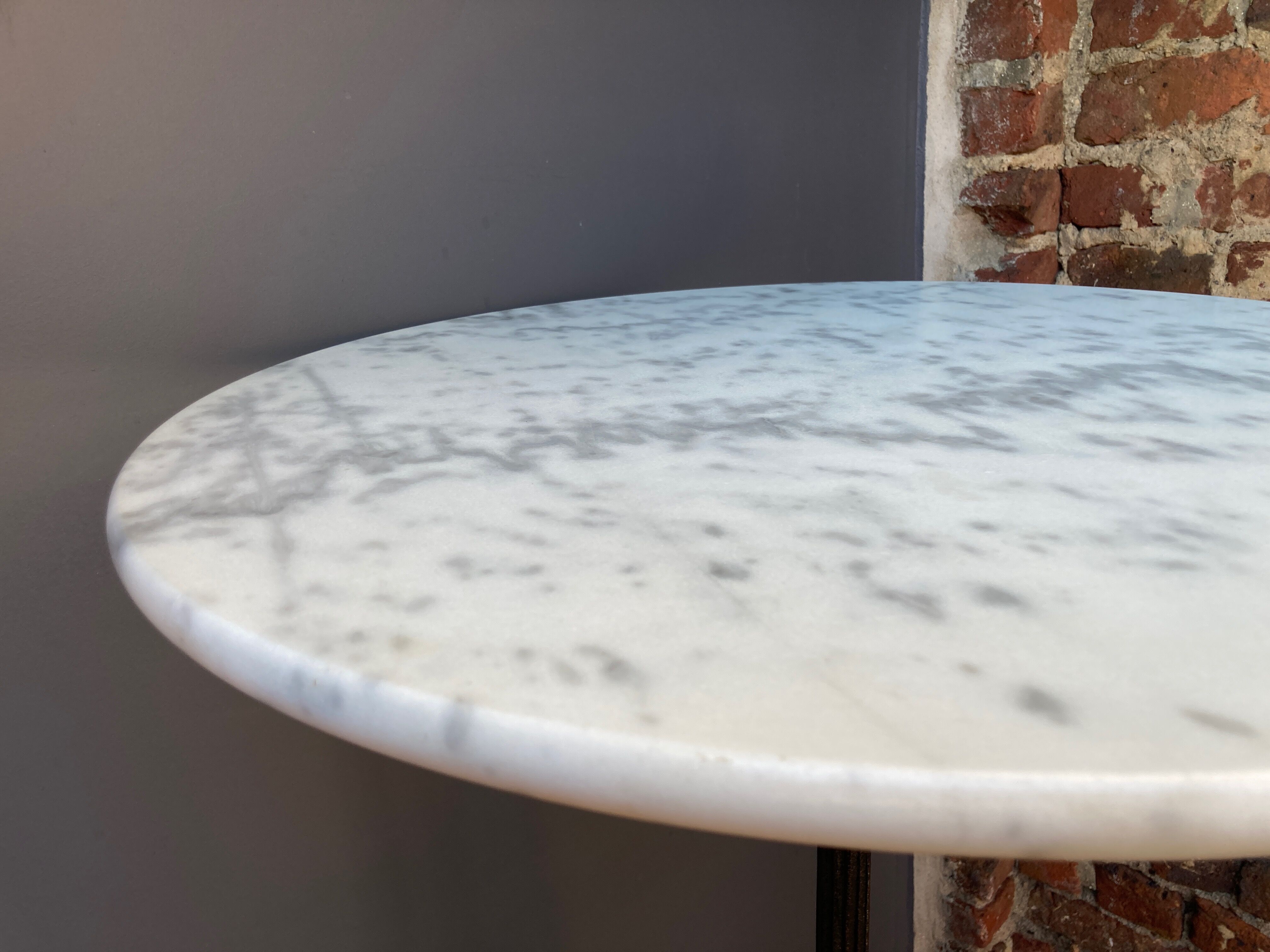 Bistro table marble and cast iron art deco