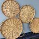 Lot de 4 plateaux rotin