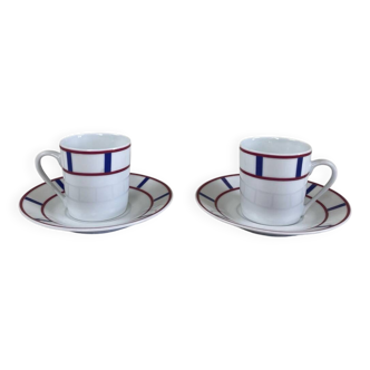 Duo of cups with “Basque” decor