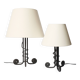 Pair of Art Deco lamps in wrought iron circa 1930
