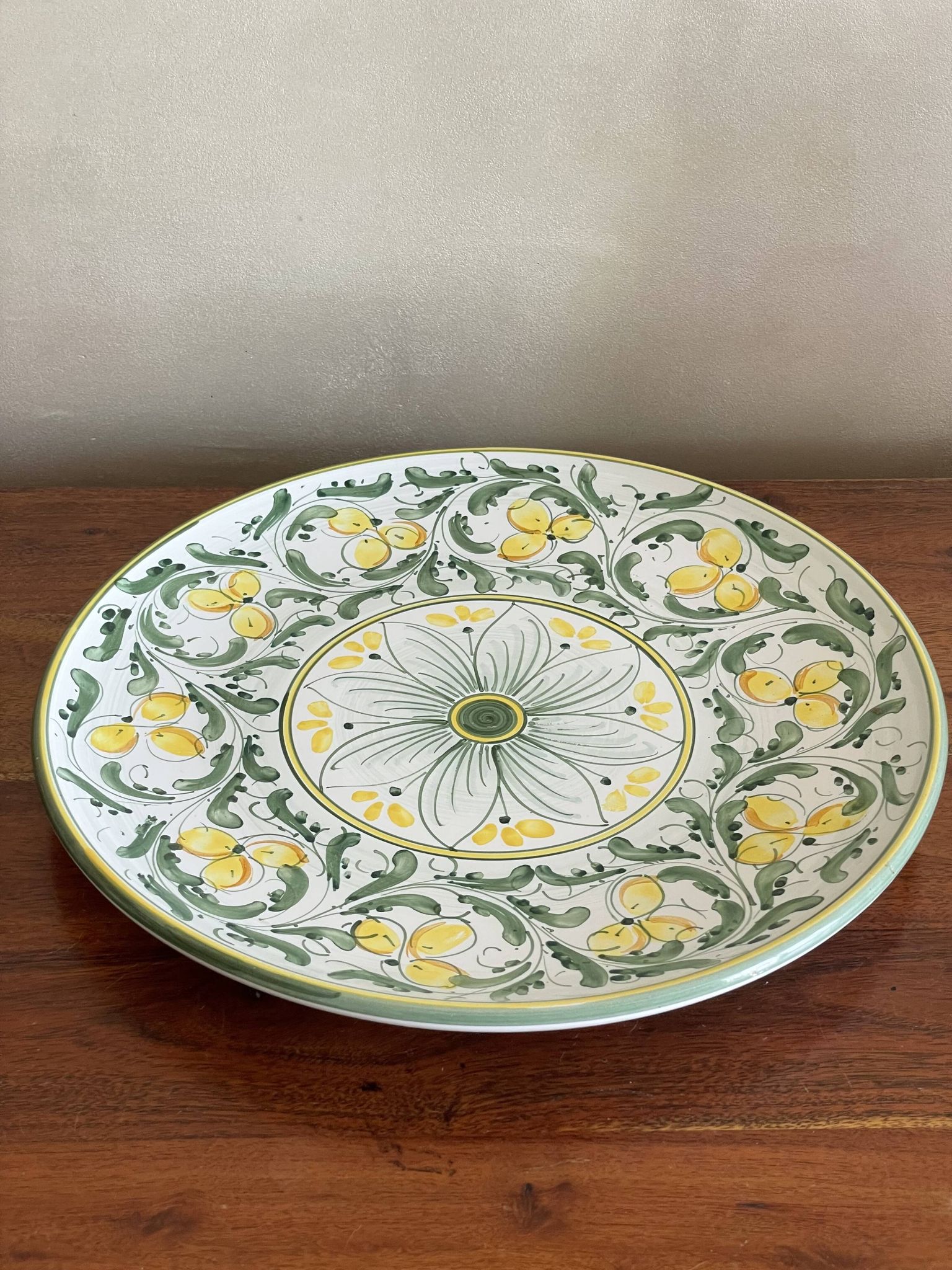 Plate, dish Falcone Cartagirone Italy lemon patterns