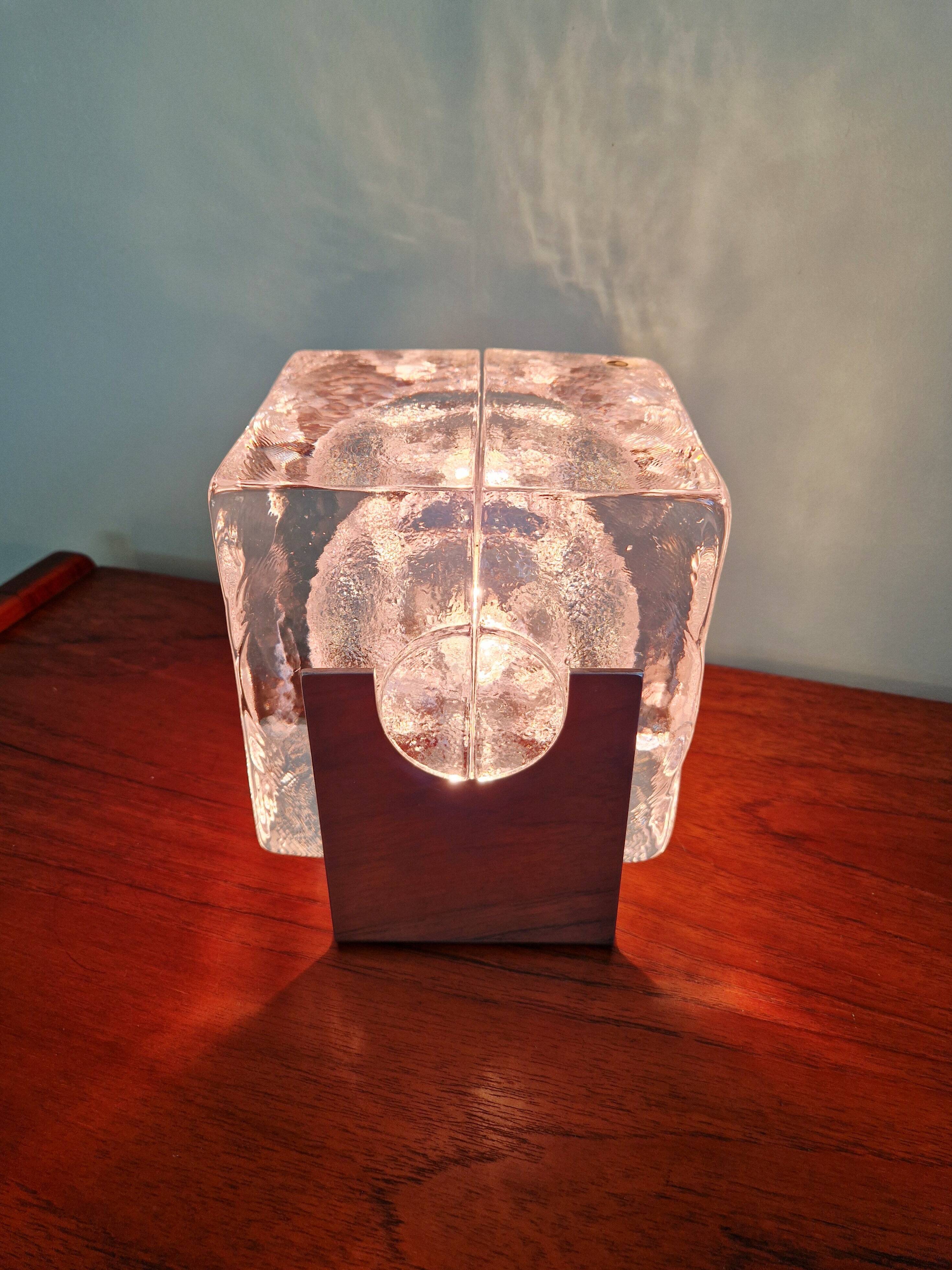 Scandinavian lamp Ice Cube, Pukeberg (Sweden), 1970