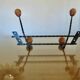 Scandinavian coat rack in metal and wood 60s 70s