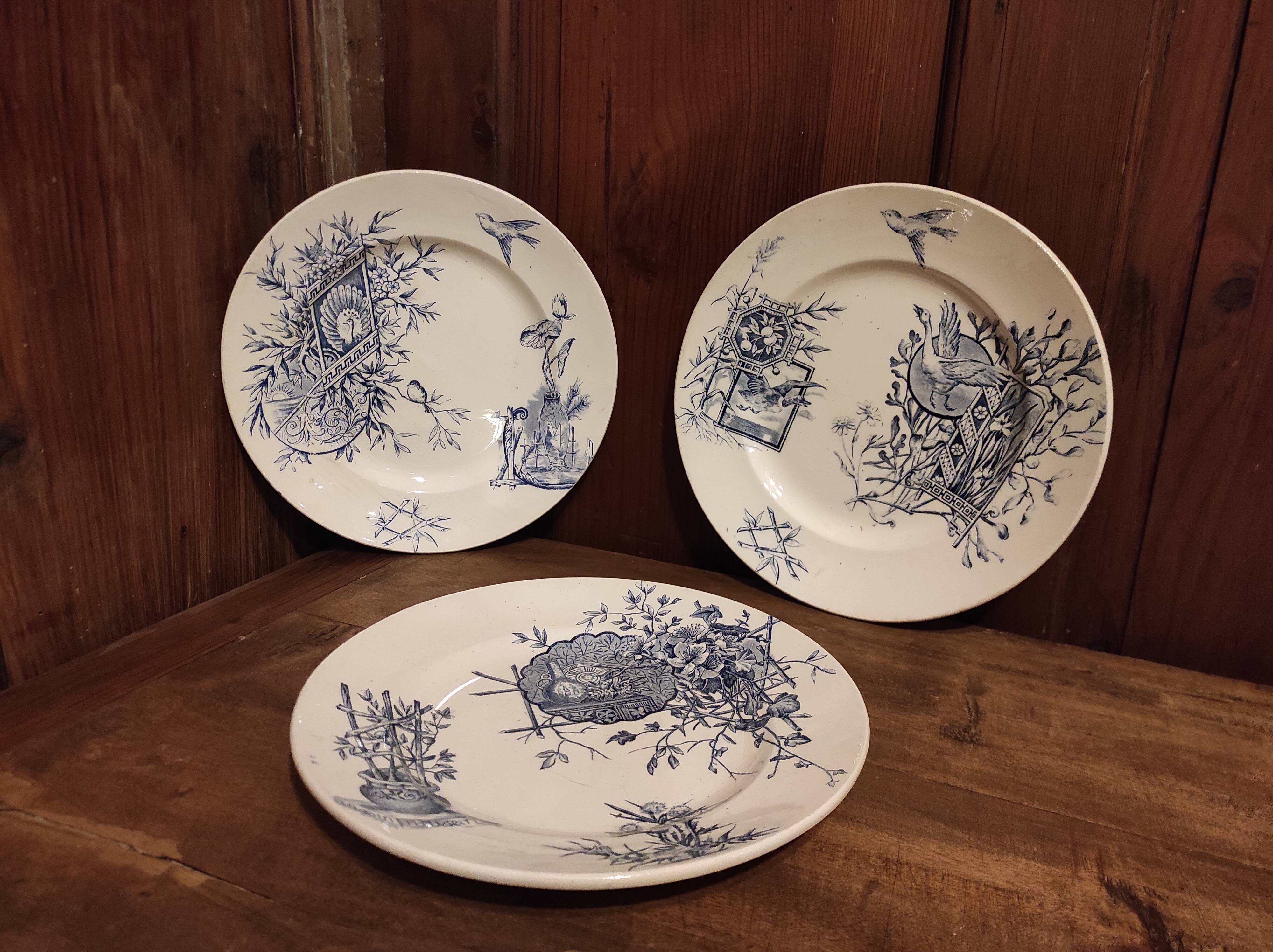 French vintage plate, R. Lafitte, Terre de Fer, Salins