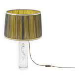 Daum France, cylindrical bubble glass lamp, circa 1975
