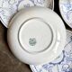 6 Boch La Louvière blue glazed earthenware bread plates, "Copenhagen" service - 1920s-30s