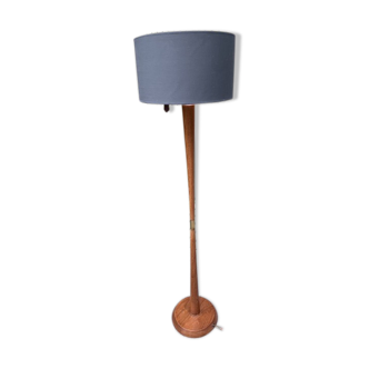 Teak and brass floor lamp-Scandinavian design-1960