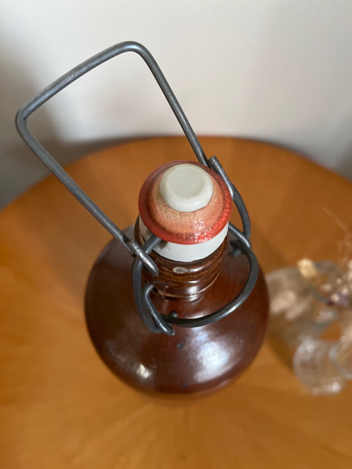 Vintage stoneware and porcelain bottle