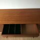 Mid-Century teak enfilade in brown by Russell of Broadway, 1950s, sleek design.