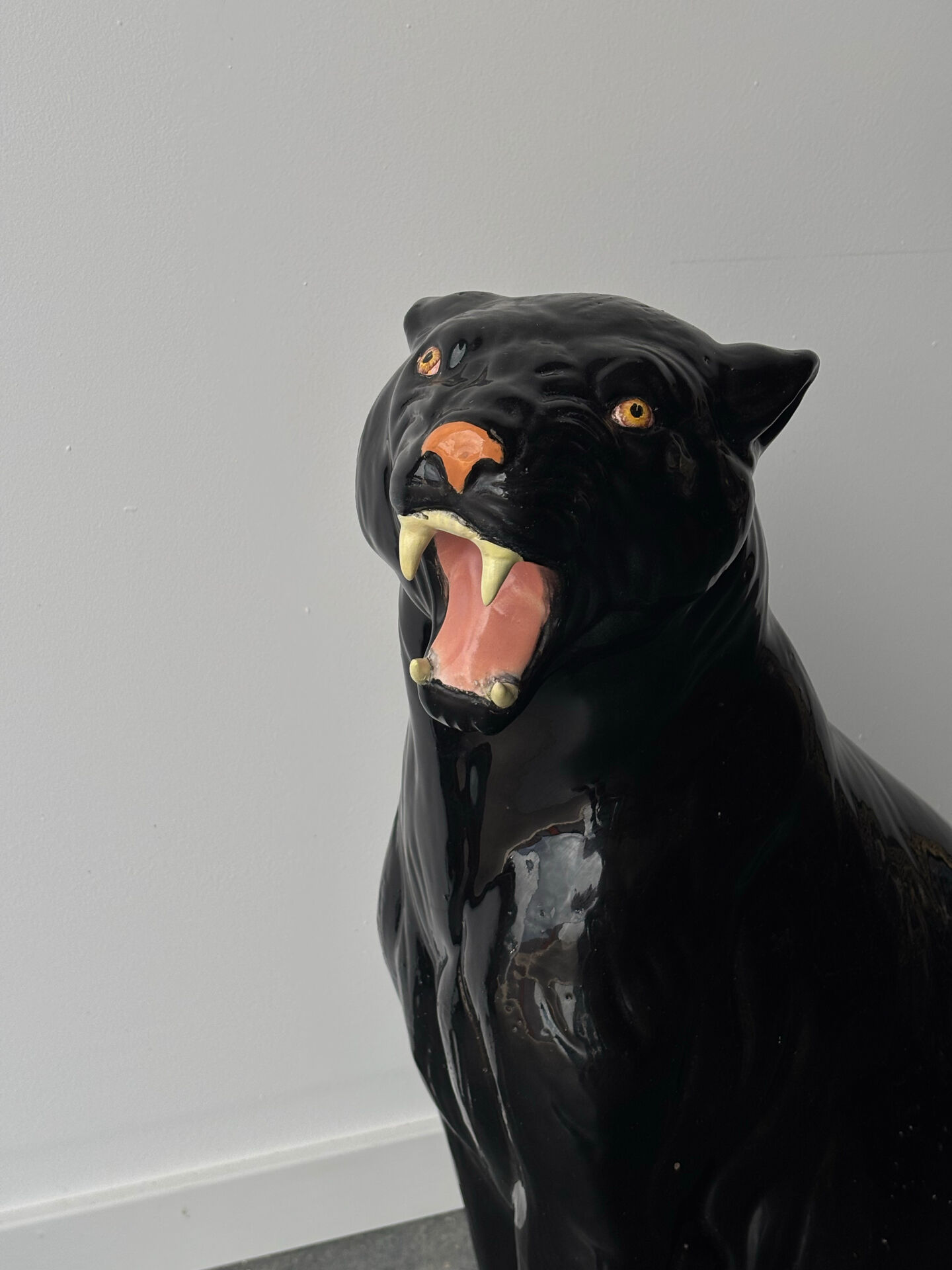 Ceramic panther, Italy 1970