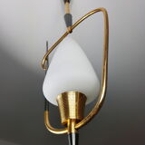 Black and gold chrome pin hanging lamp, 1950