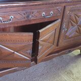 Imposing Basque furniture with regional crosses and original central door - 20th century