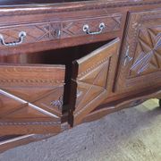 Imposing Basque furniture with regional crosses and original central door - 20th century