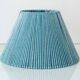 Fajalauza ceramic table lamp with hand-woven shade, Granada, Spain.