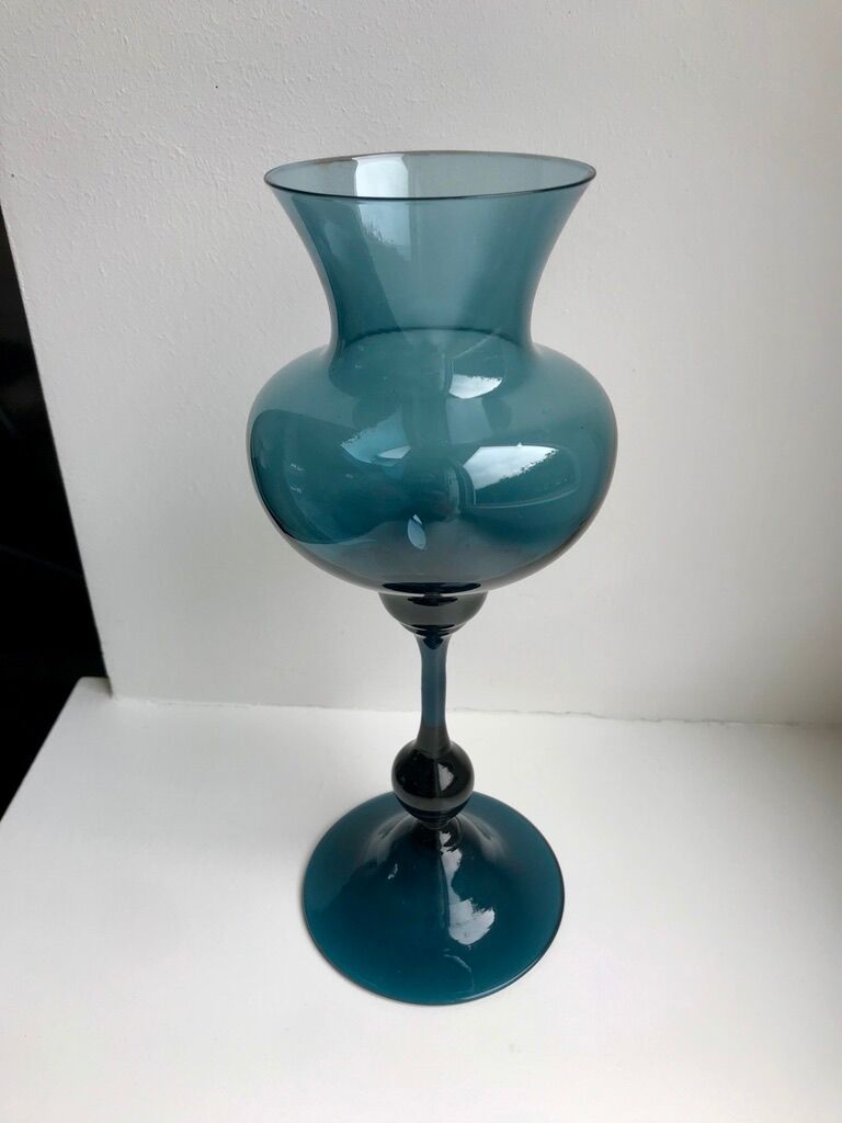 Design vase in smoked glass 70s