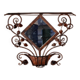 Vestiaire mural Art déco en fer forgé