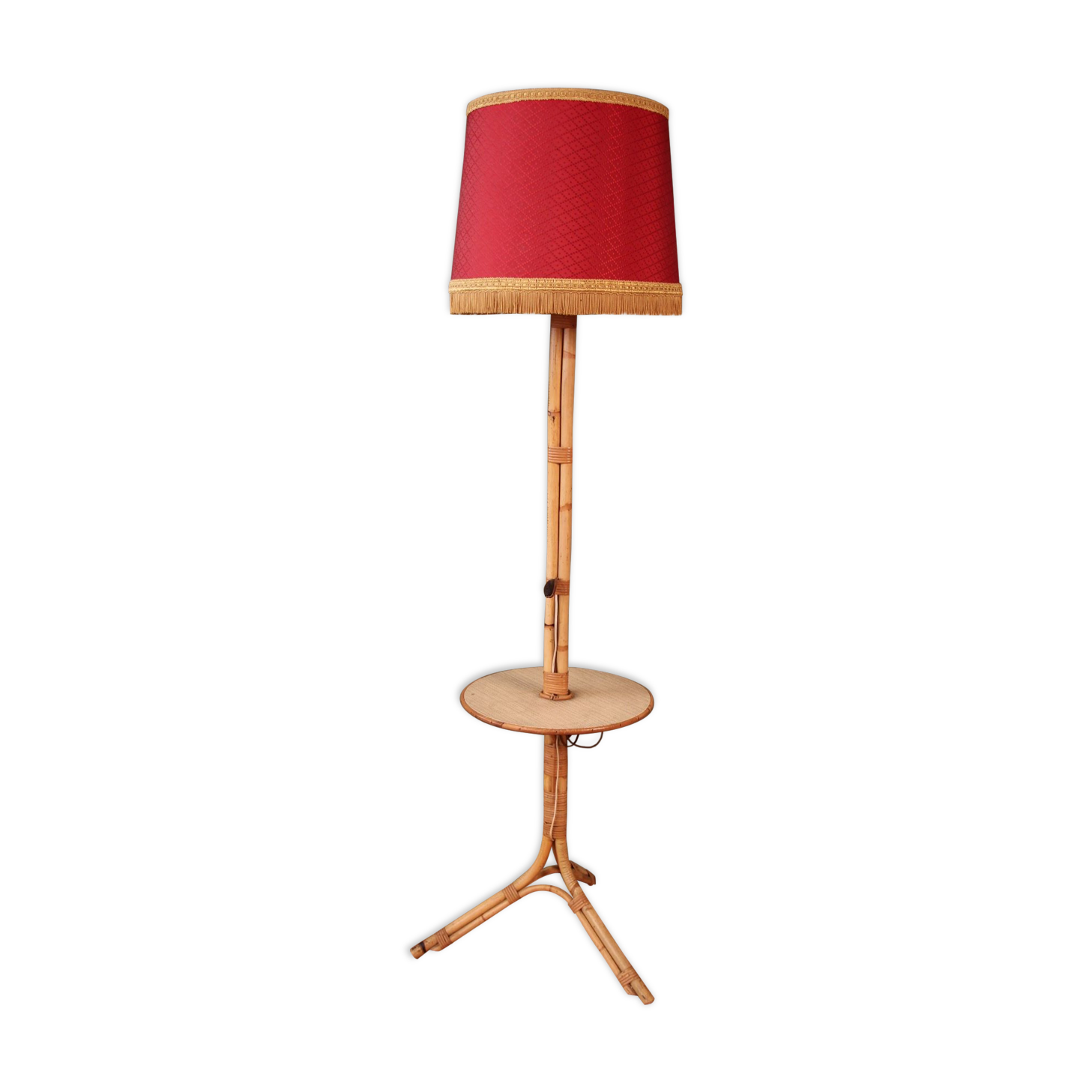 Rattan floor lamp