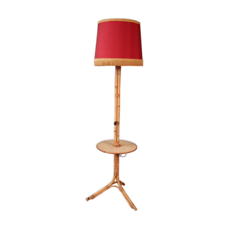 Rattan floor lamp