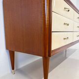 1950s Italian Chest of Drawers in Parchment, Attributed to Paolo Buffa