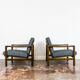 Pair of Restored Black B-7522 armchairs by Zenon Bączyk, 1960’s