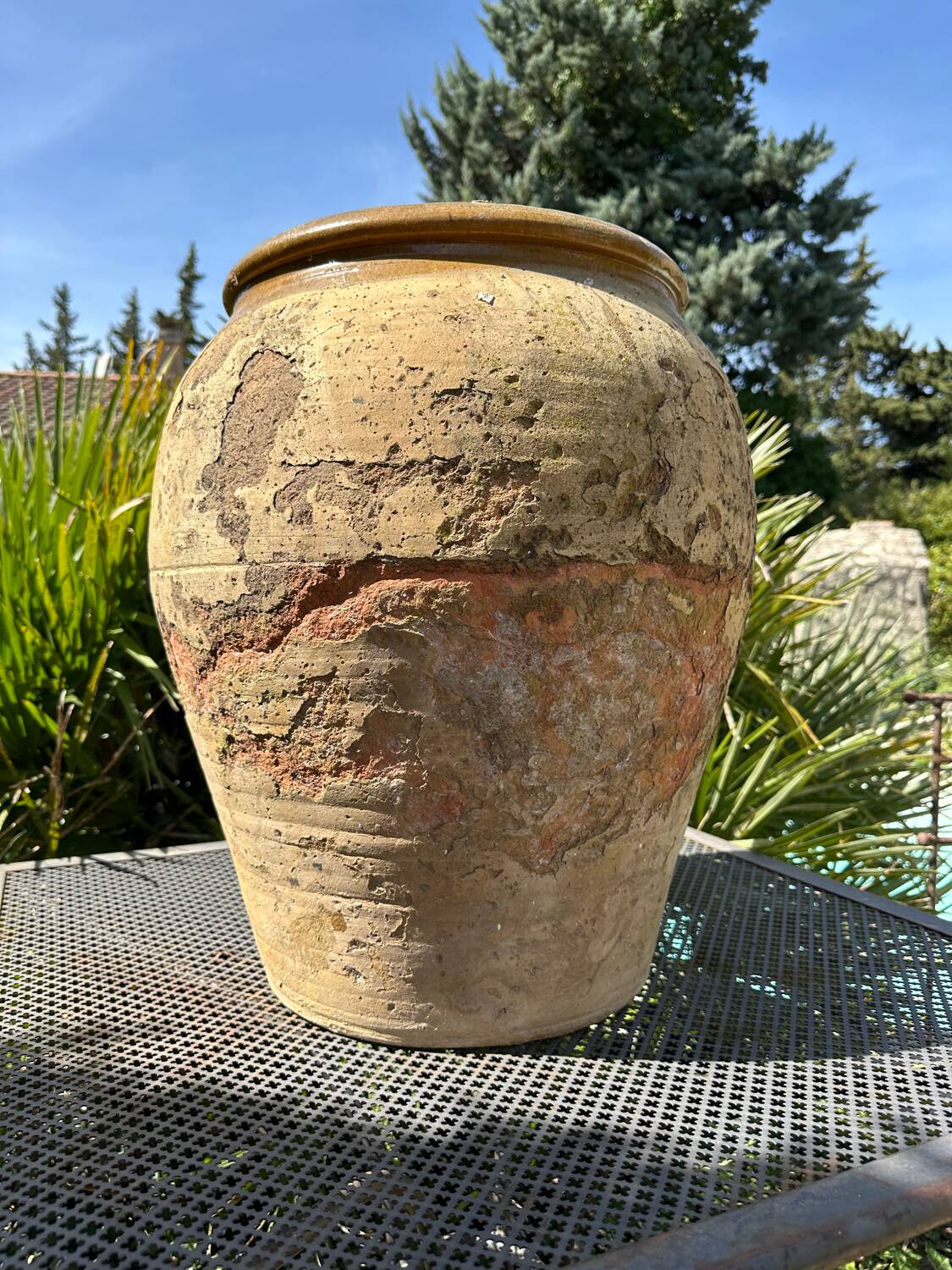 Terracotta pottery jar
