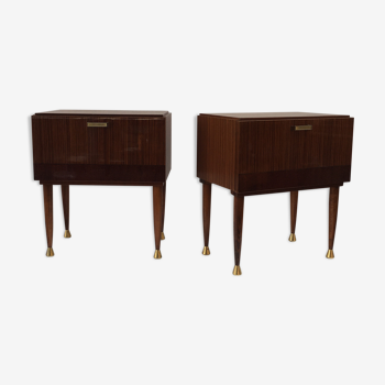 Pair of bedside feet spindles in the 70s