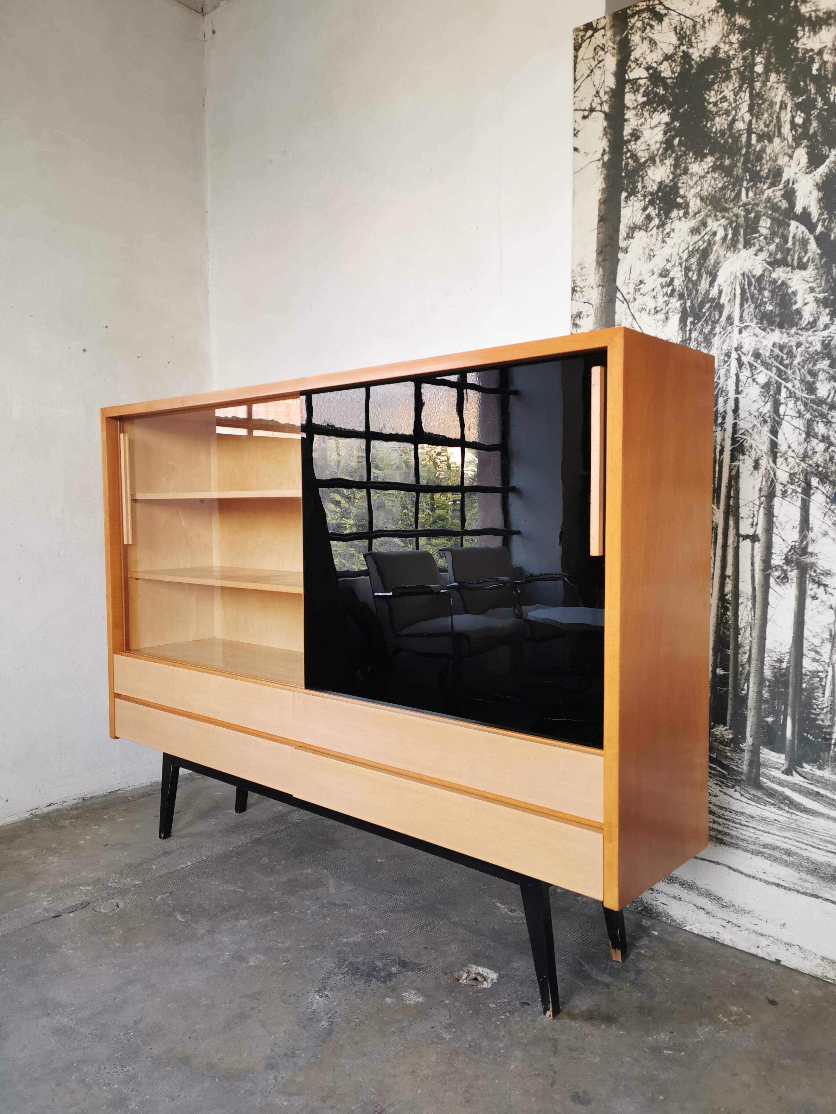 Library, display case from the 60s